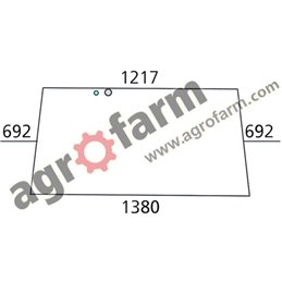 FENDT 300 REAR WINDOW