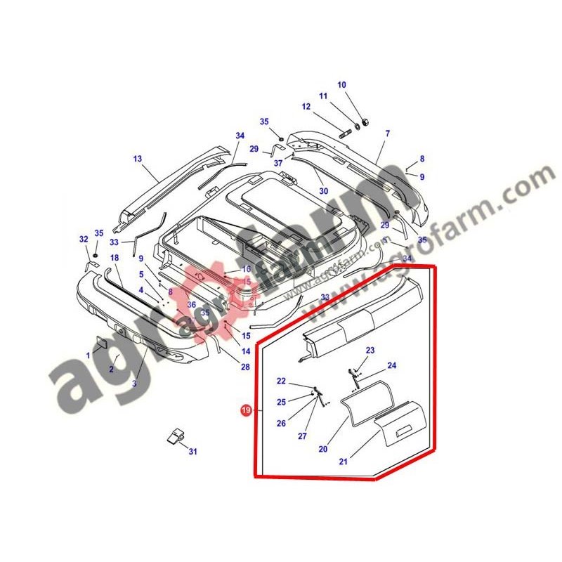 ROOF LEFT COVER MASSEY FERGUSON