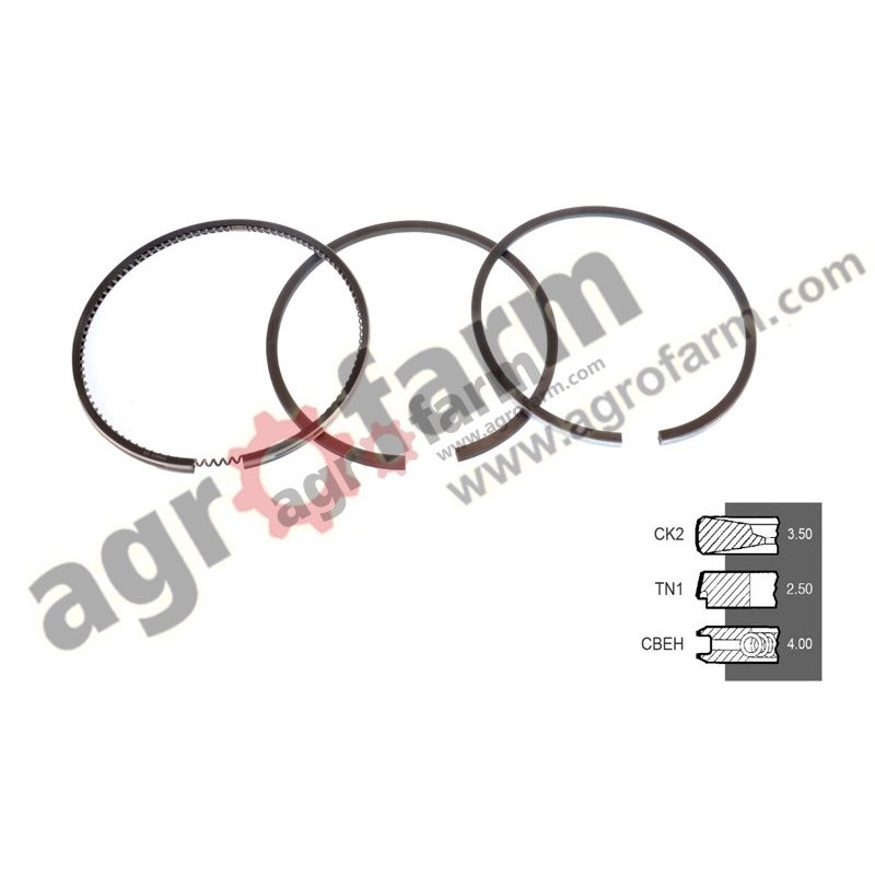 PISTON RING SET Ø 100 mm - STD MASSEY FERGUSON