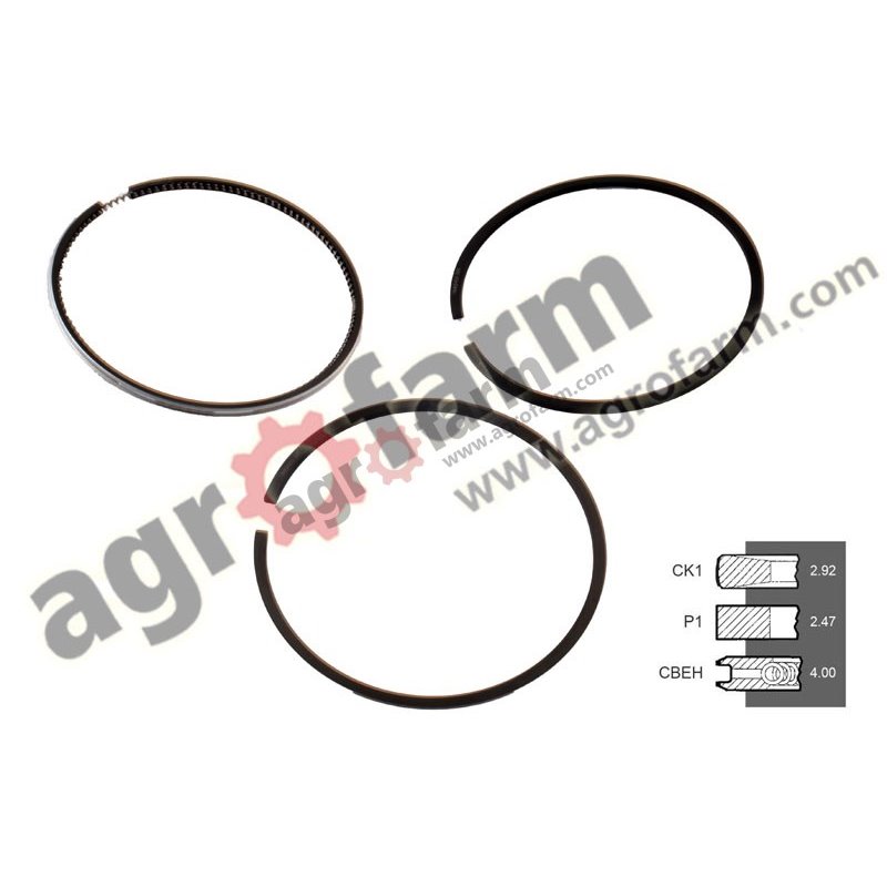 PISTON RING SET 100mm MASSEY FERGUSON